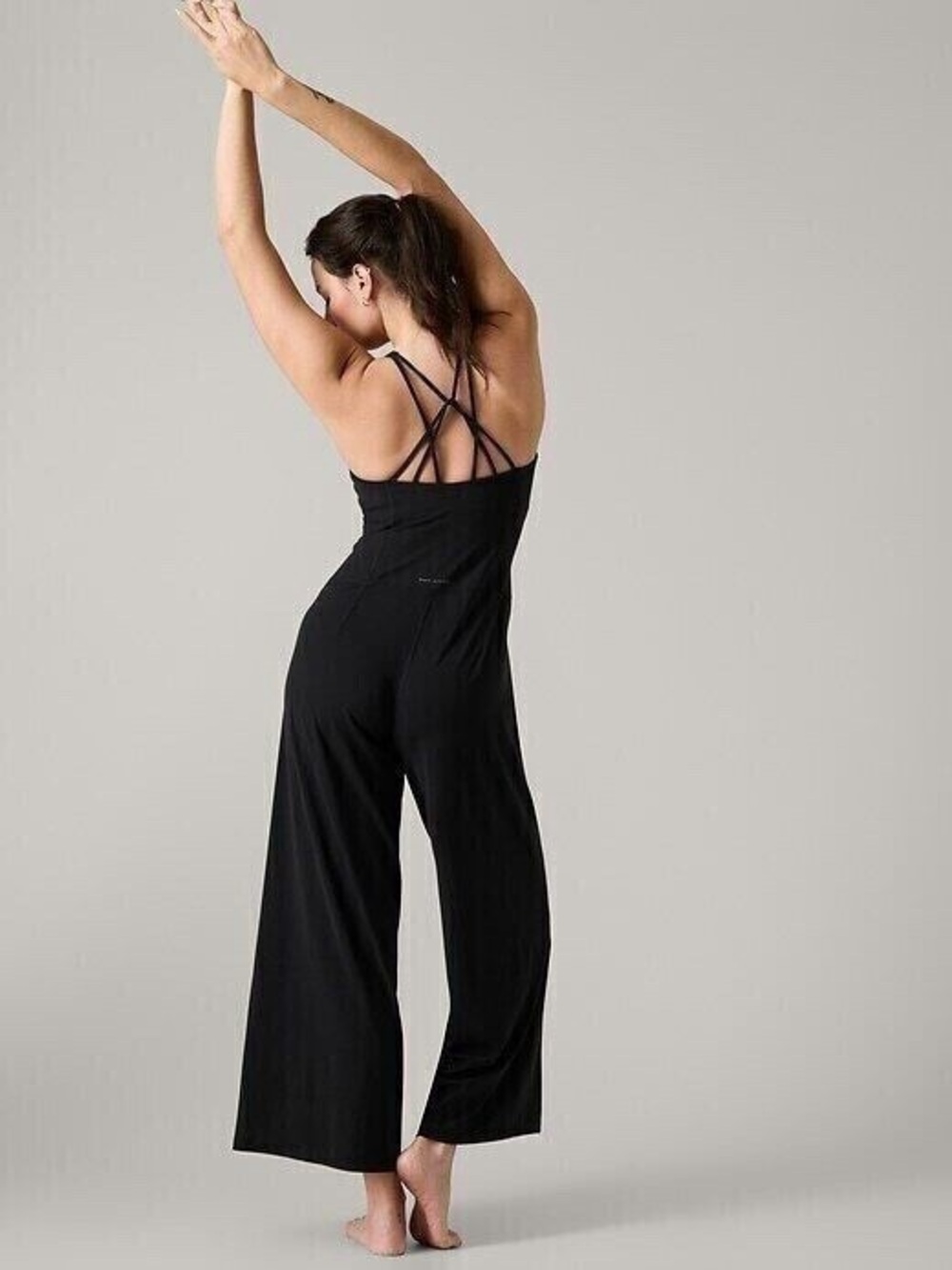 Athleta x ALICIA KEYS Transcend Wide Leg Body Suit | Black Large